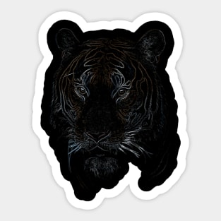 tiger, t-shirt Sticker